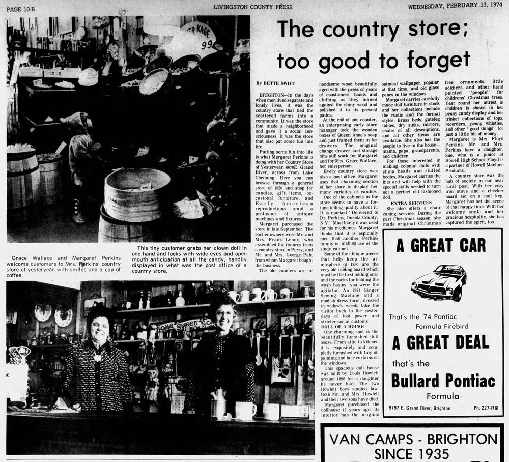 Country Store of Yesteryear (History Town) - Feb 1974 Feature Article